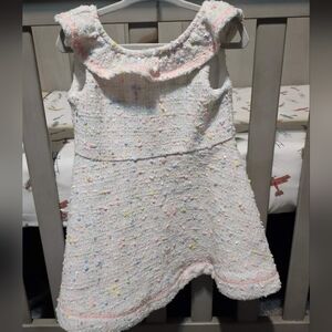 Janie & Jack | White confetti Boucle Dress |  2t